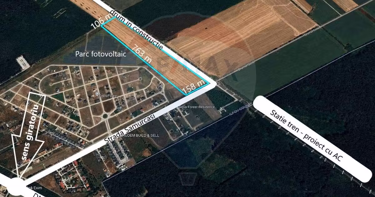 Teren Construcții intravilan de vânzare de 99000 mp, în Gulia