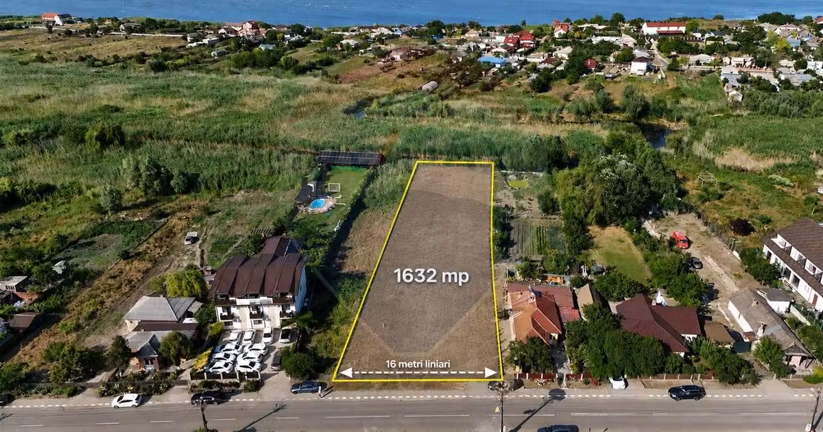Teren Construcții intravilan de vânzare de 1632 mp, în Murighiol