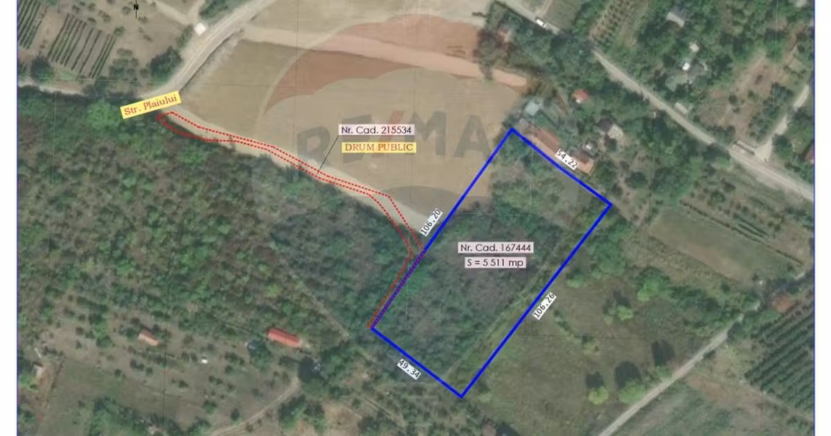 Teren Construcții intravilan de vânzare de 5511 mp, în zona Dealuri Oradea, Oradea