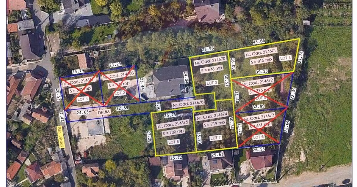 Teren Construcții intravilan de vânzare de 646 mp, în zona Central, Oradea