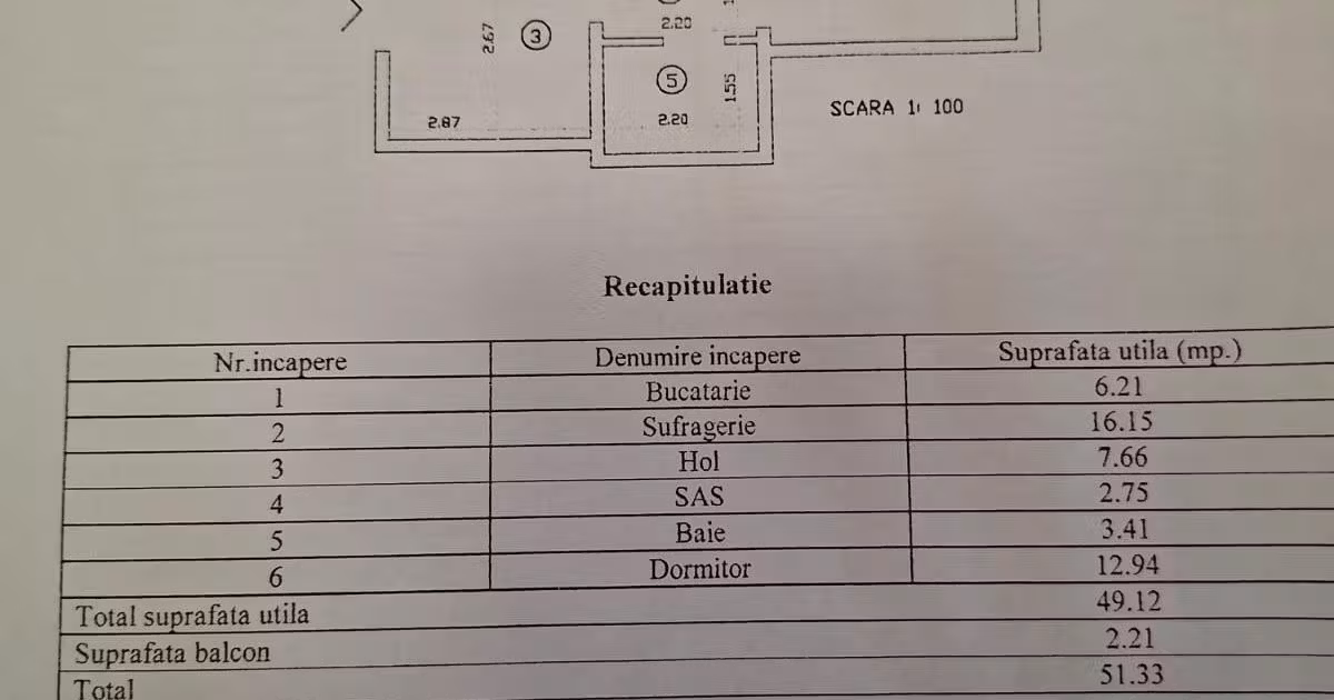 Apartament de vânzare cu 2 camere în zona Podu Roș, Iași