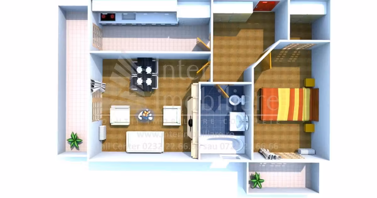 Apartament de vânzare cu 2 camere în zona Păcurari, Iași