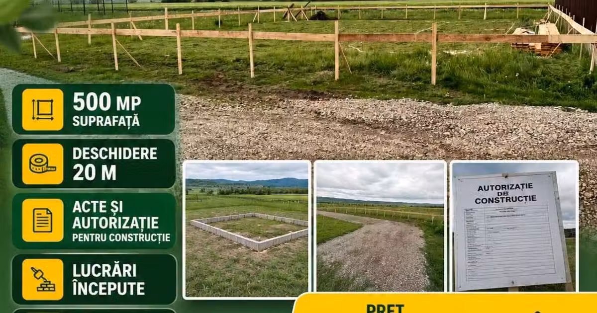 Teren intravilan de vânzare de 500 mp, în Roman