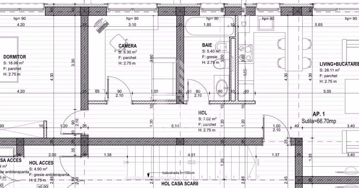 Apartament de vânzare cu 3 camere în zona Calea Urseni, Timișoara