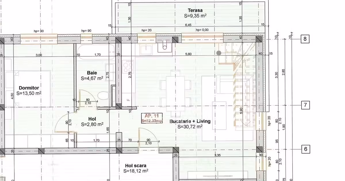 Penthouse de vânzare cu 3 camere în Giroc