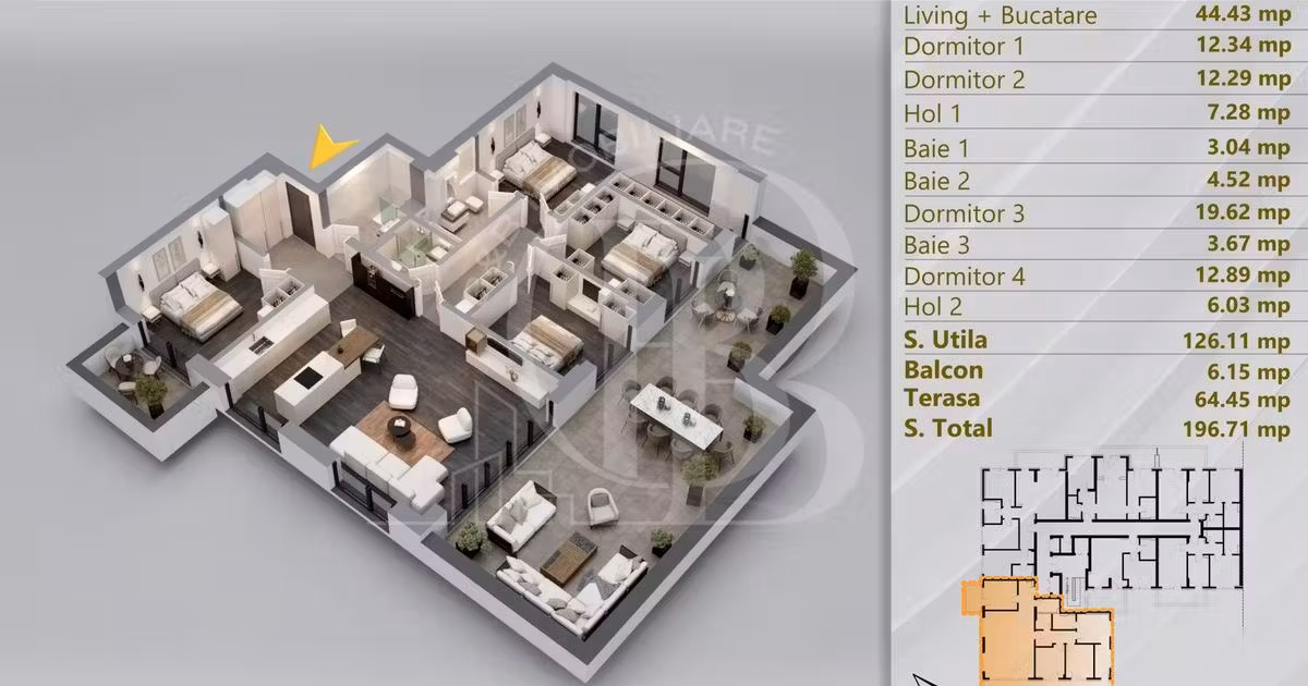 Apartament de vânzare cu 5 camere în zona Theodor Pallady, Sector 3