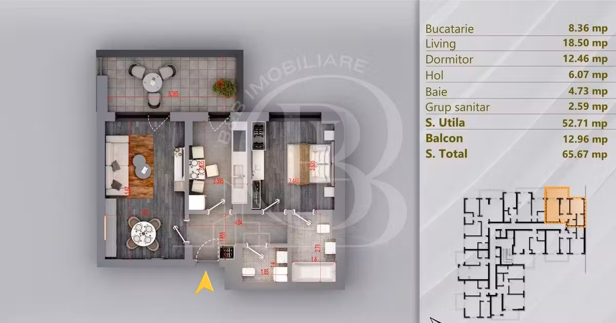 Apartament de vânzare cu 2 camere în zona Theodor Pallady, Sector 3