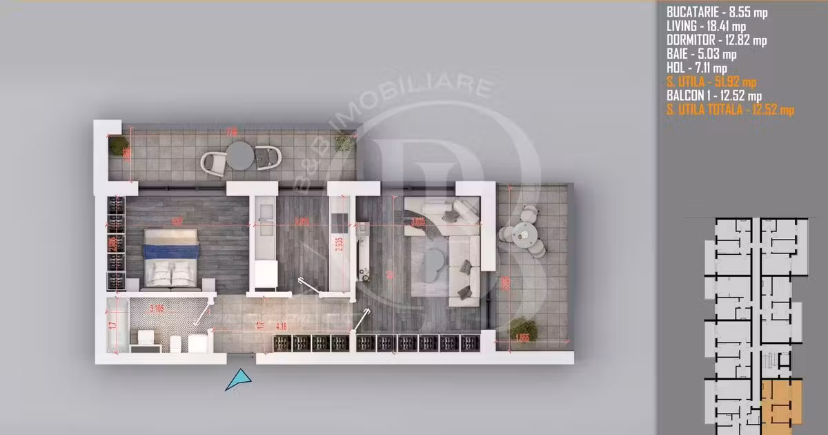 Apartament de vânzare cu 2 camere în zona Theodor Pallady, Sector 3