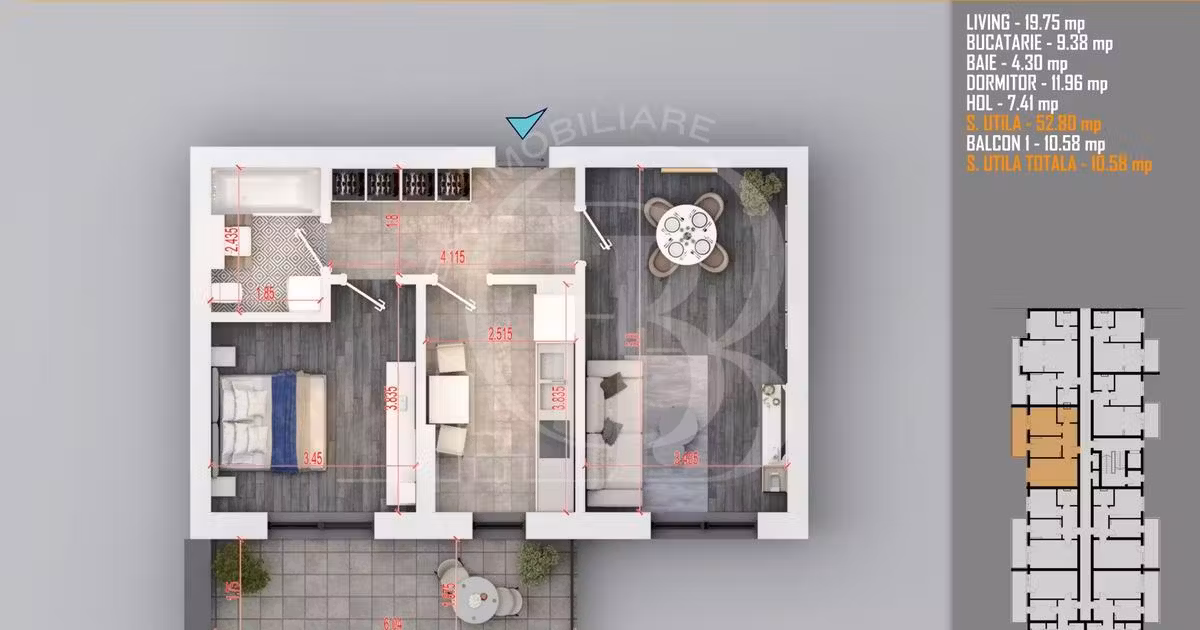 Apartament de vânzare cu 2 camere în zona Theodor Pallady, Sector 3