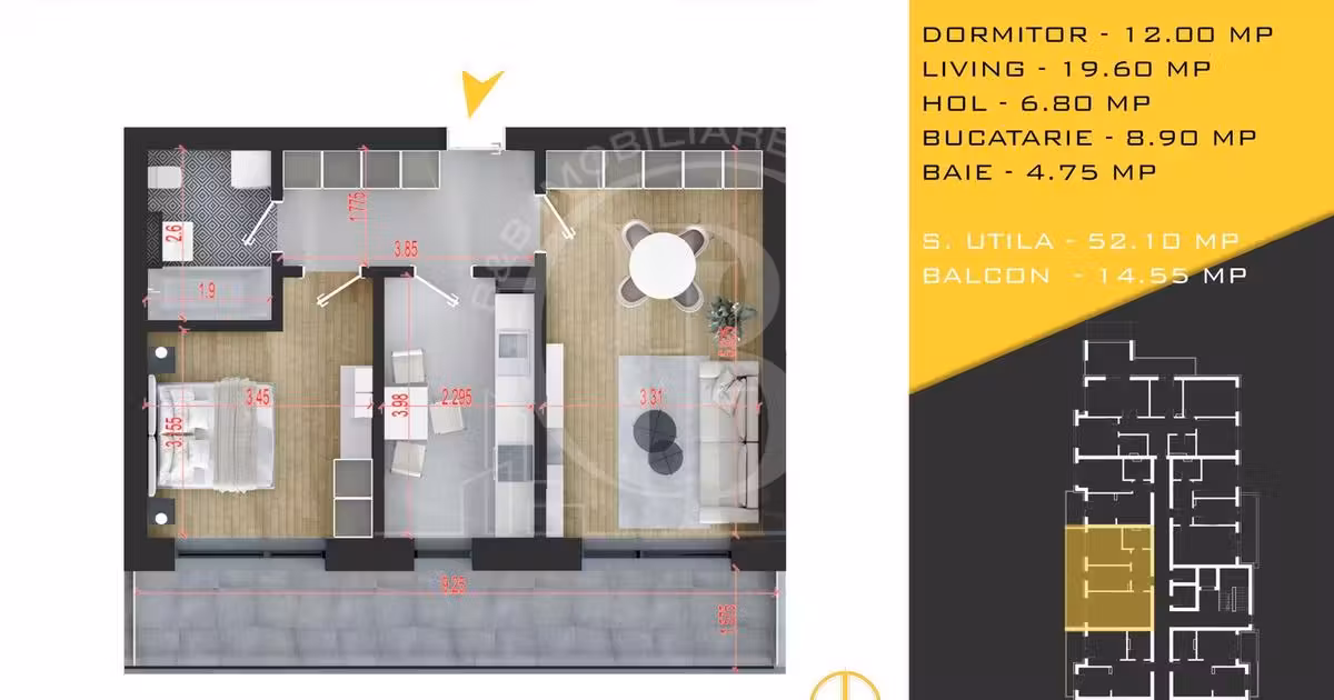 Apartament de vânzare cu 2 camere în zona Theodor Pallady, Sector 3