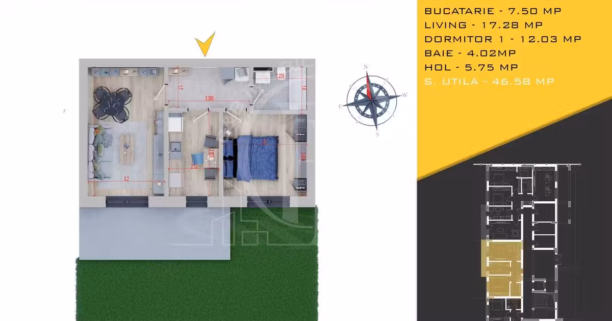 Apartament de vânzare cu 2 camere în zona Theodor Pallady, Sector 3