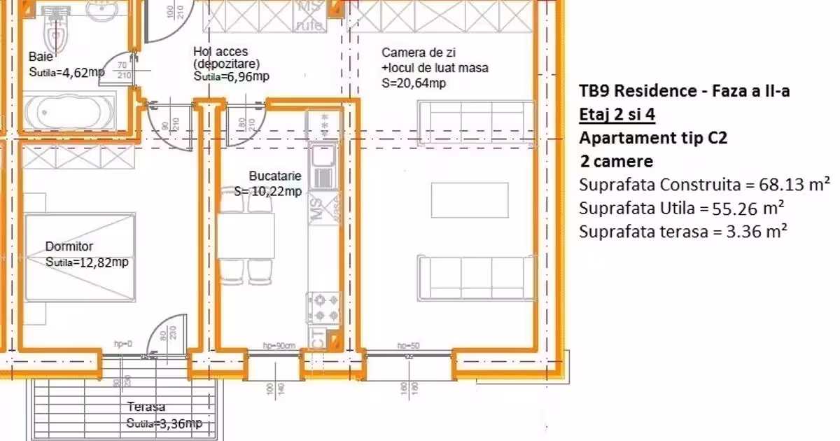 Apartament de vânzare cu 2 camere în zona Central, Ploiești