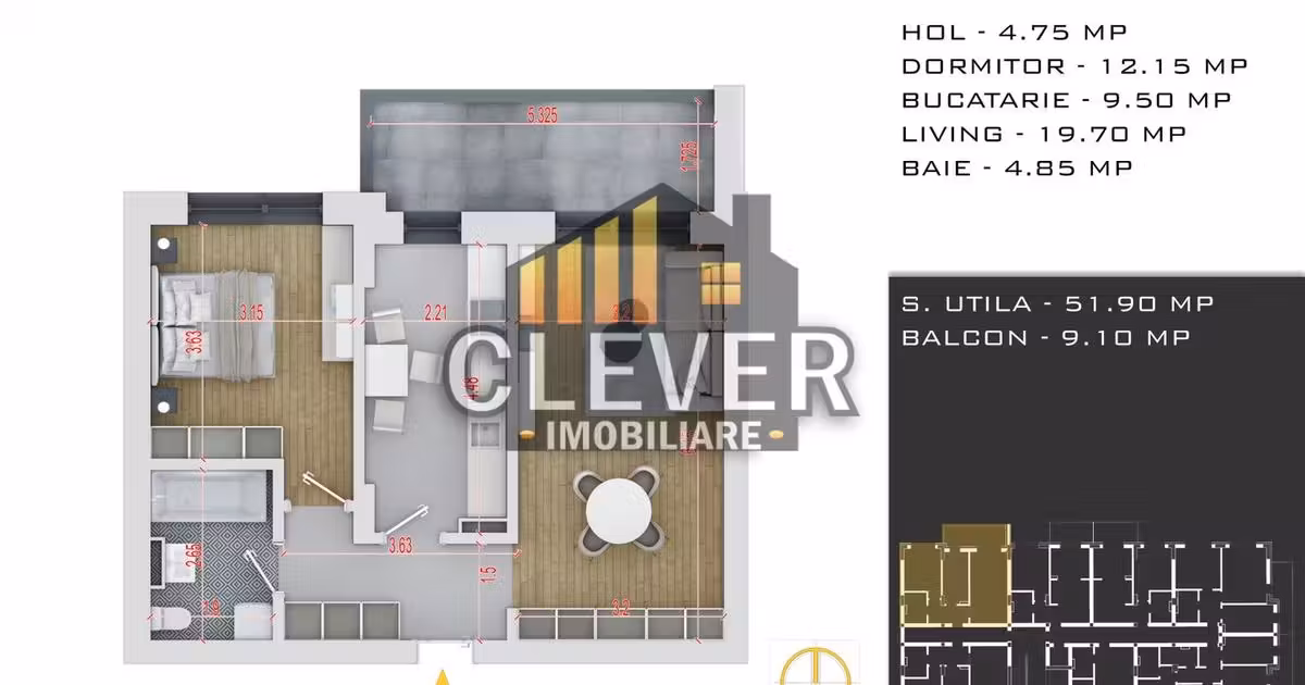 Apartament de vânzare cu 2 camere în zona Theodor Pallady, Sector 3