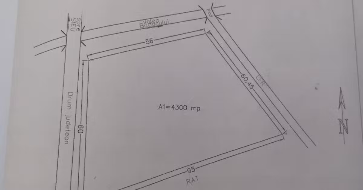 Teren agricol extravilan de vânzare de 4300 mp, în Sărata