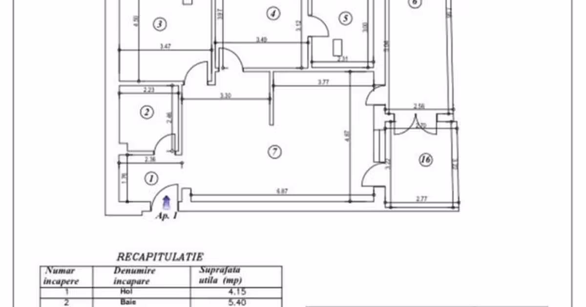 Apartament de vânzare cu 3 camere, mobilat în zona Aviației, Sector 1