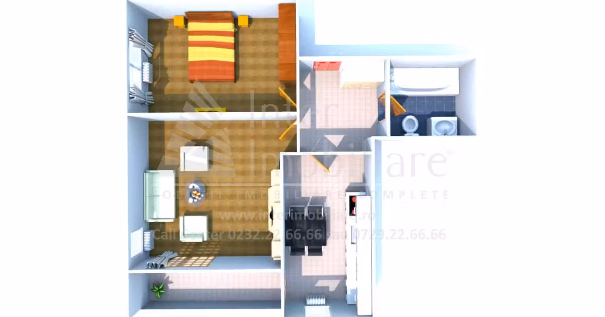 Apartament de vânzare cu 2 camere în zona Cug, Iași
