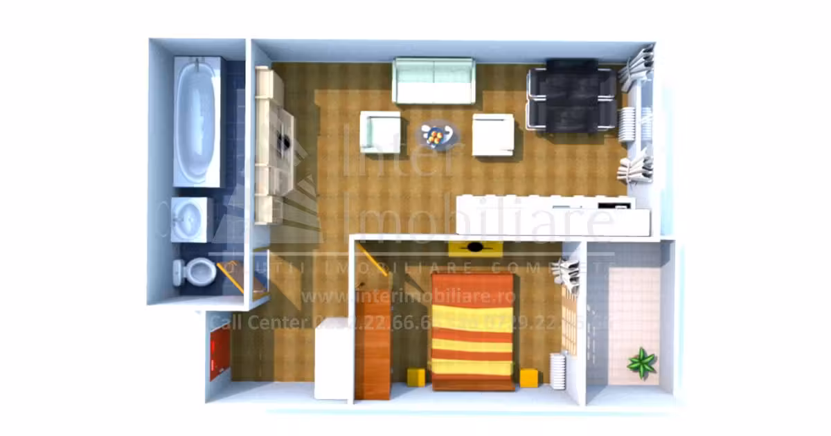 Apartament de vânzare cu 2 camere în zona Cug, Iași