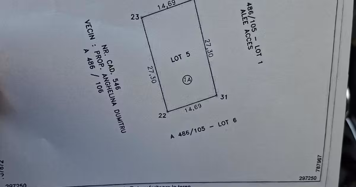 Teren Construcții intravilan de vânzare de 400 mp, în Lazu