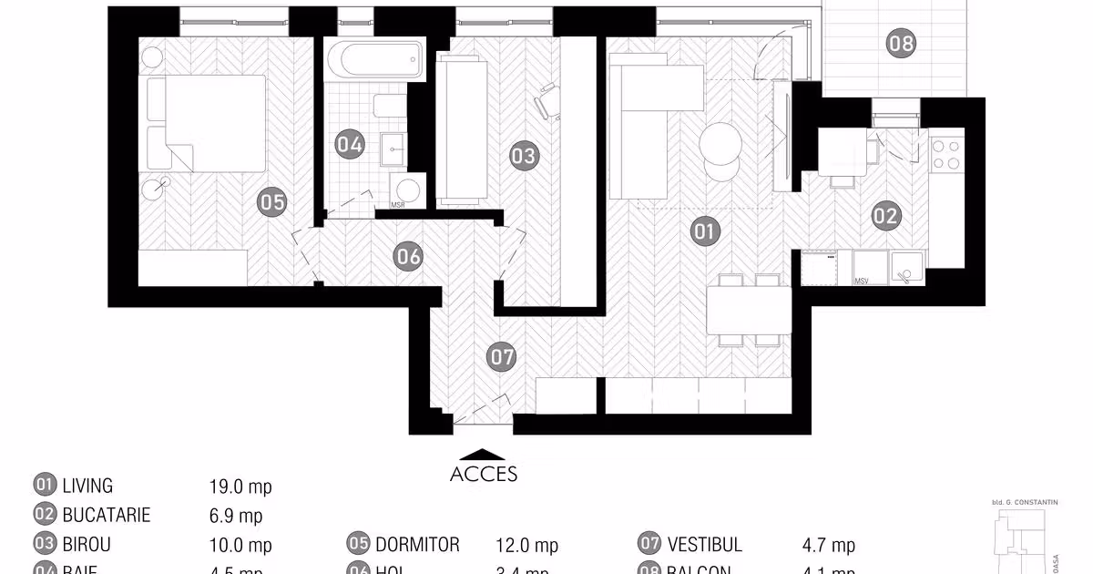 Apartament de vânzare cu 3 camere în zona Aviației, Sector 1