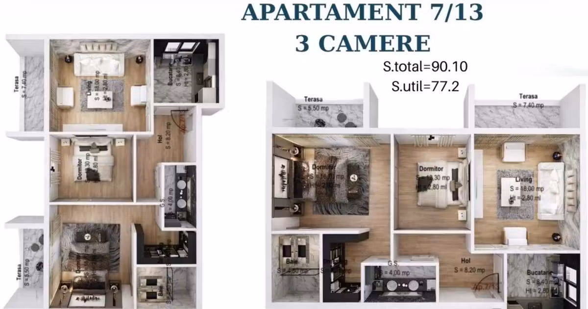 Apartament de vânzare cu 3 camere în zona Theodor Pallady, Sector 3