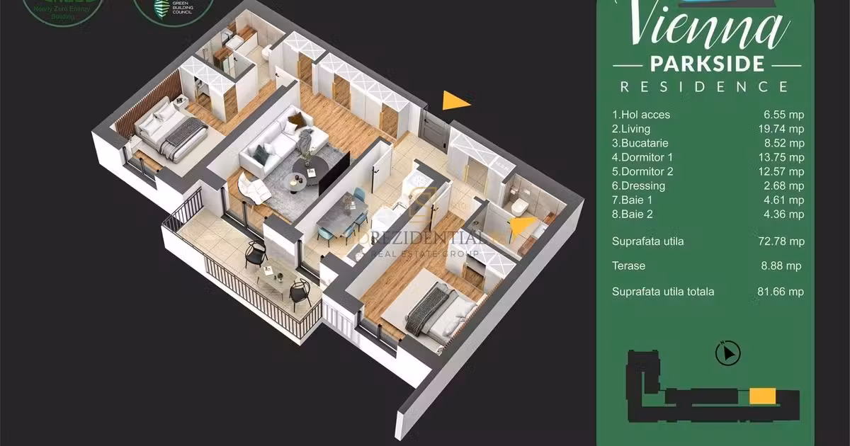 Apartament de vânzare cu 3 camere în zona Metalurgiei, Sector 4