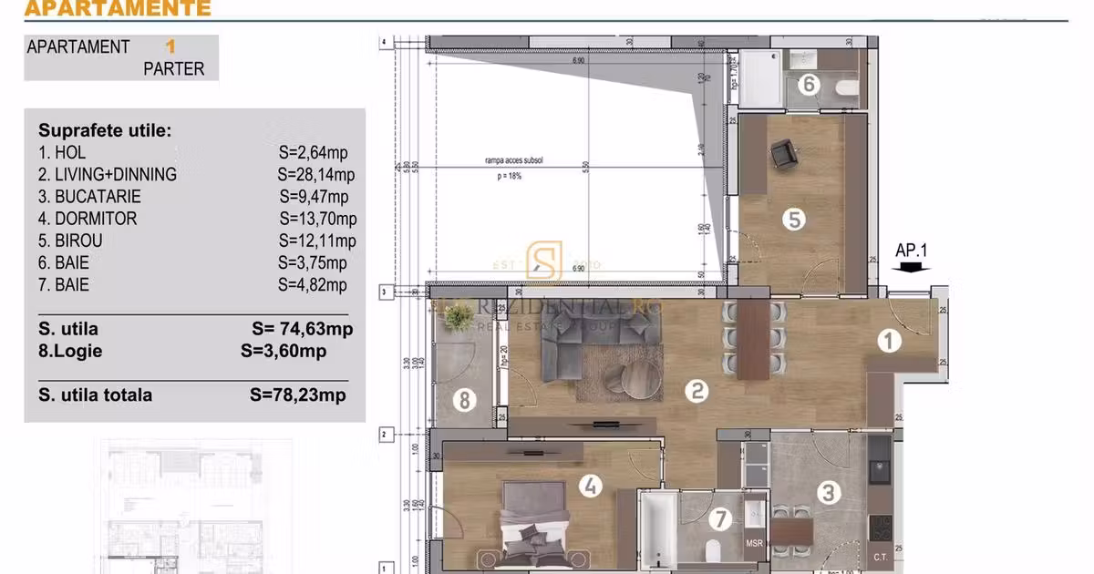Apartament de vânzare cu 3 camere în zona Berceni, Sector 4