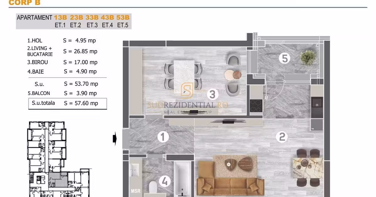 Apartament de vânzare cu 2 camere în zona Berceni, Sector 4