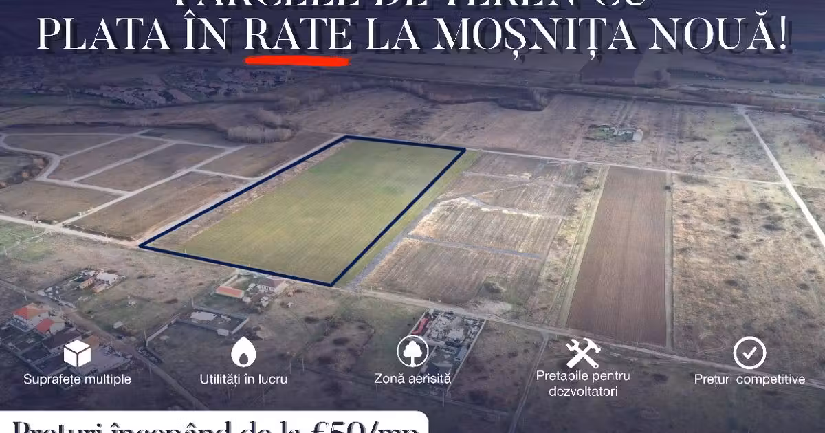 Teren Construcții intravilan de vânzare de 683 mp, în Moșnița Nouă