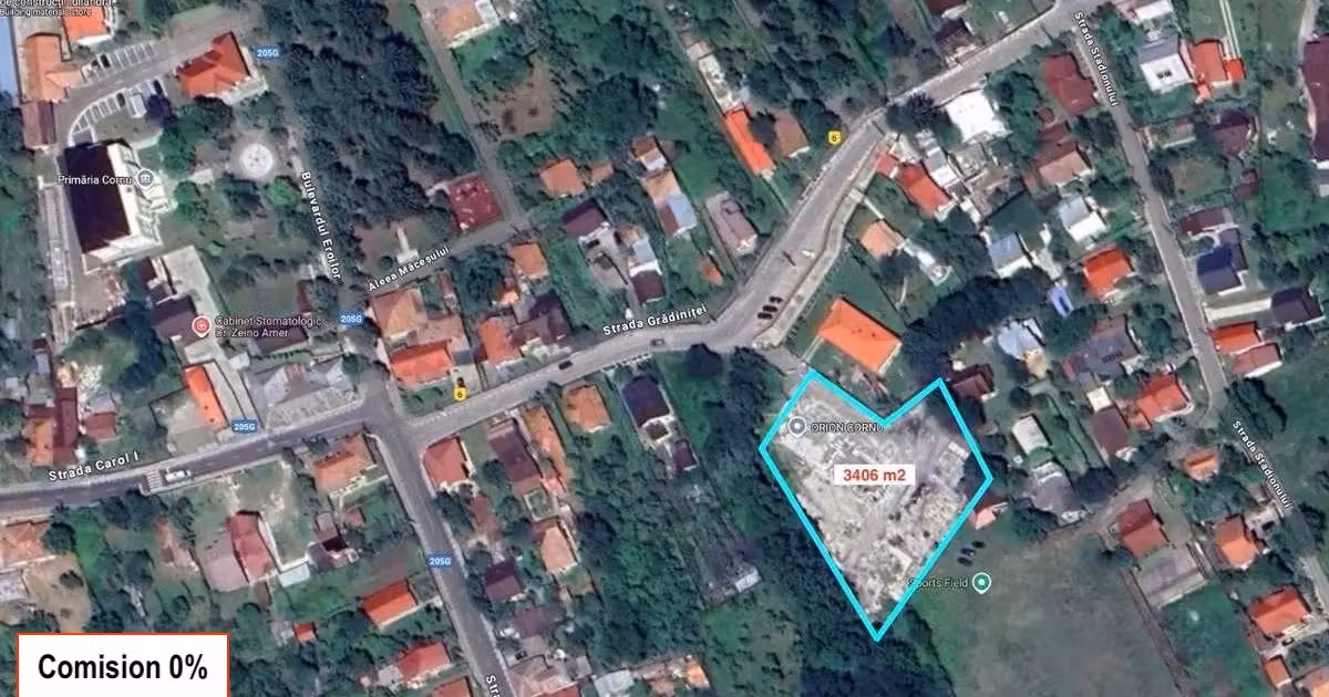 Teren Construcții intravilan de vânzare de 3406 mp, în Cornu de Jos (Cornu)