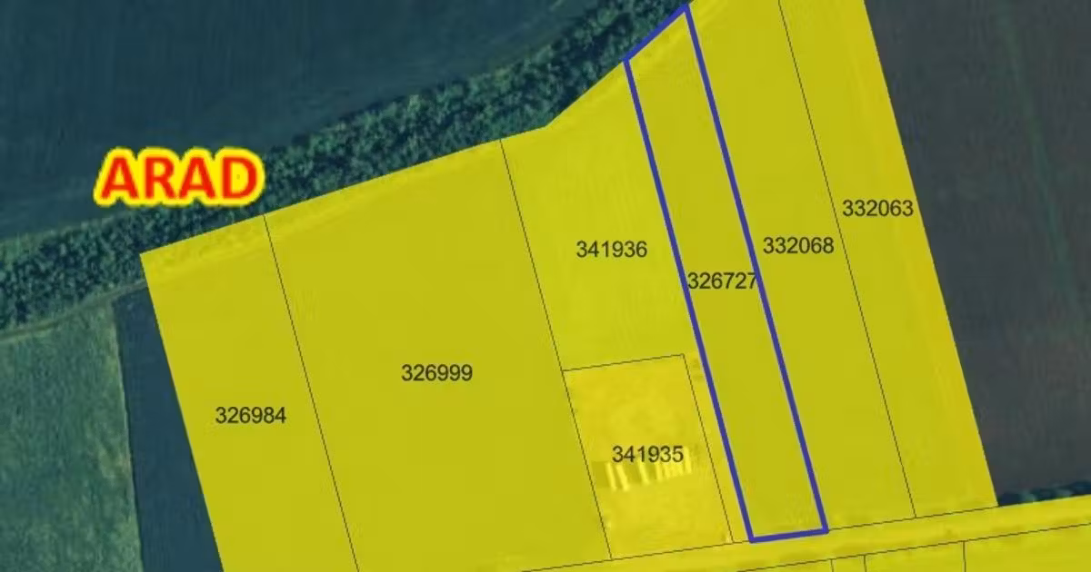 Teren agricol extravilan de vânzare de 9976 mp, în zona 3 Insule, Arad