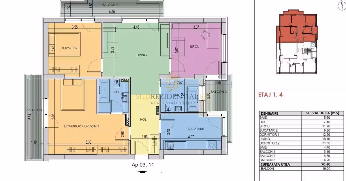 Apartament de vânzare cu 4 camere în zona Berceni, Sector 4