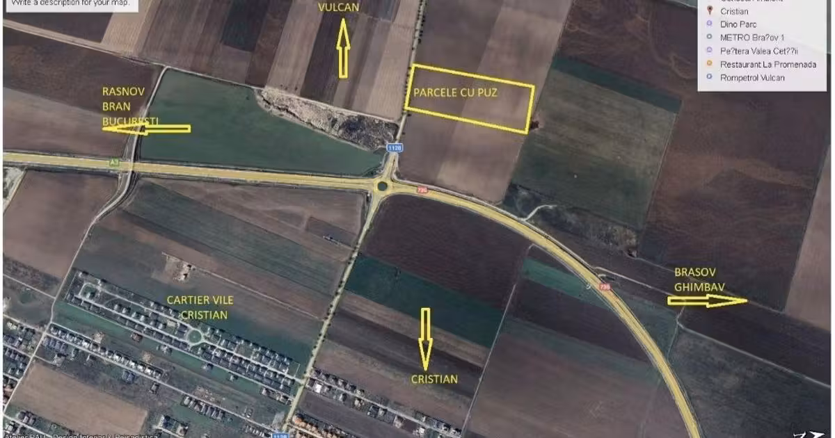 Teren Construcții intravilan de vânzare de 445 mp, în Cristian