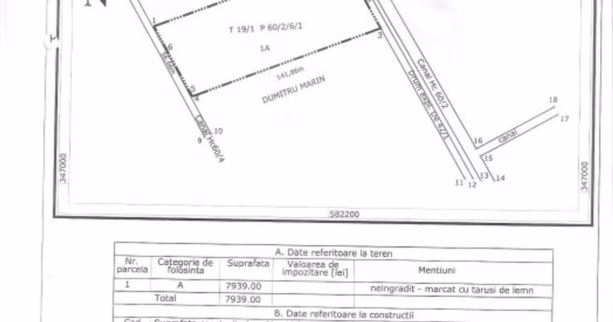 Teren Construcții intravilan de vânzare de 7939 mp, în Corbeanca