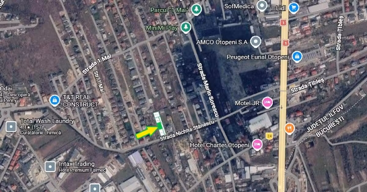 Teren Construcții intravilan de vânzare de 635 mp, în Otopeni