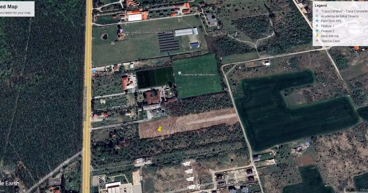 Teren Construcții intravilan de vânzare de 434 mp, în Balotești