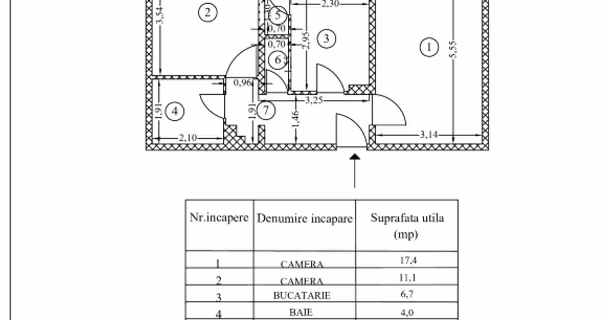 Apartament de vânzare cu 2 camere, mobilat în zona Crângași, Sector 6