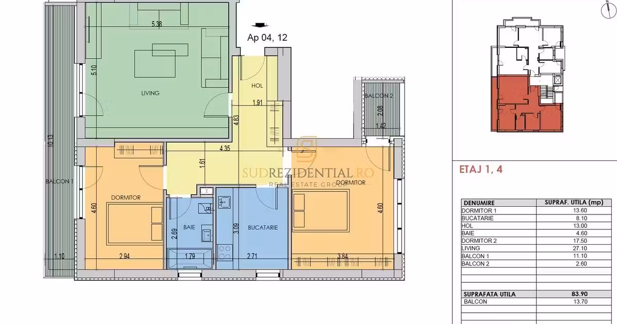 Apartament de vânzare cu 3 camere în zona Berceni, Sector 4