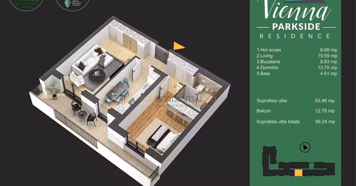 Apartament de vânzare cu 2 camere în zona Berceni, Sector 4