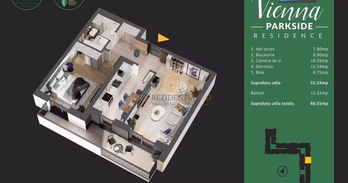 Apartament de vânzare cu 2 camere în zona Metalurgiei, Sector 4