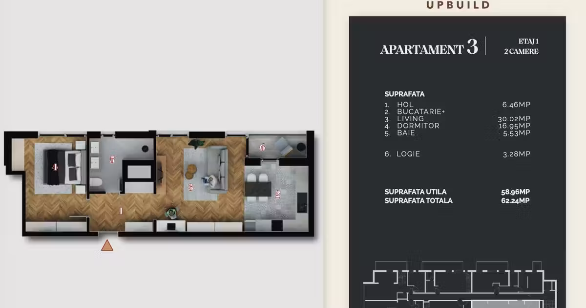Apartament de vânzare cu 2 camere în zona P-ța Muncii, Sector 2