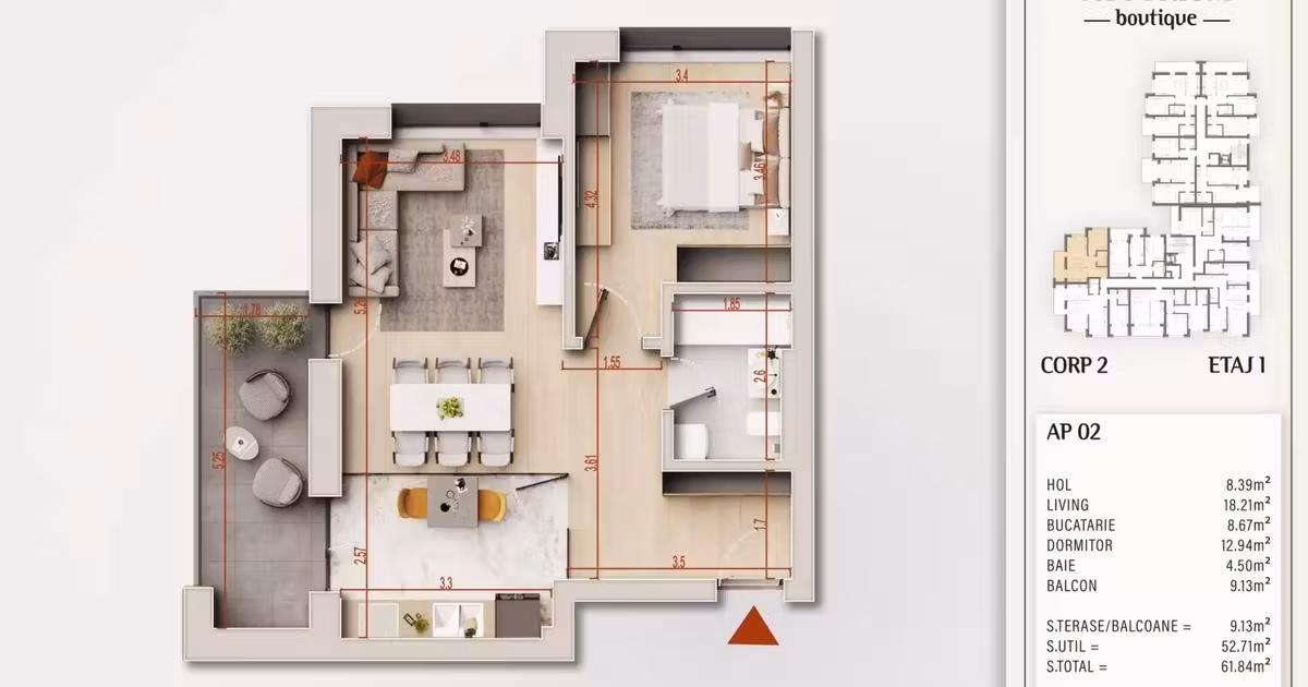 Apartament de vânzare cu 2 camere în zona Theodor Pallady, Sector 3
