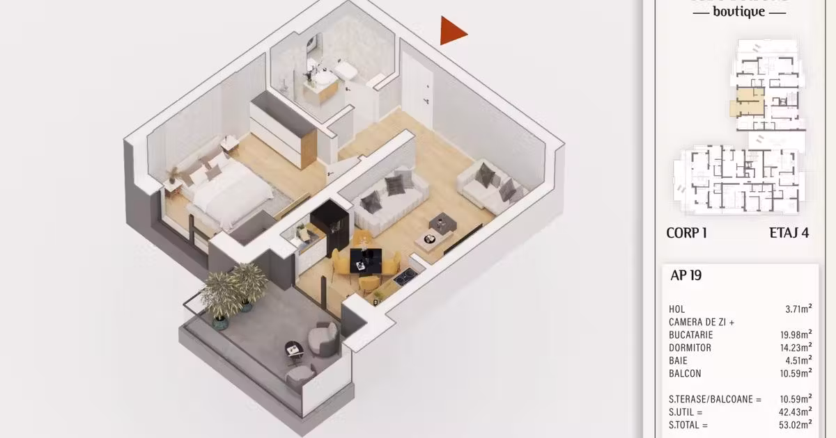 Apartament de vânzare cu 2 camere în zona Theodor Pallady, Sector 3