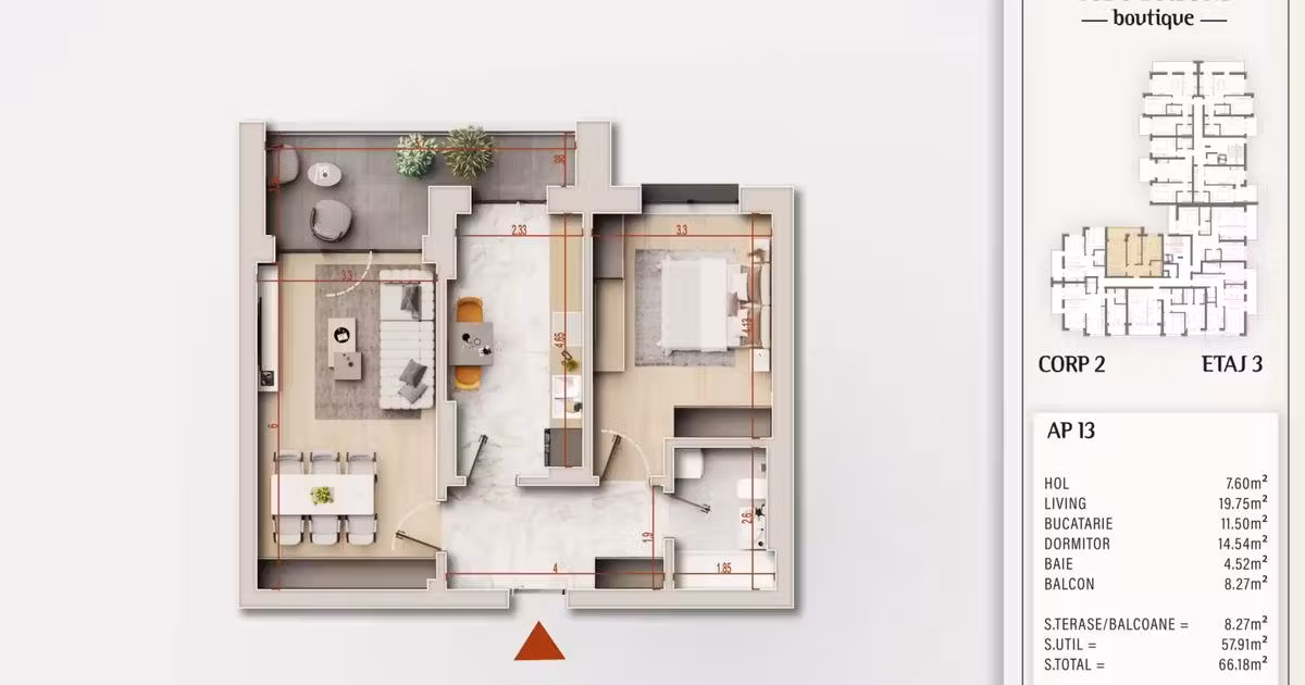Apartament de vânzare cu 2 camere în zona Theodor Pallady, Sector 3