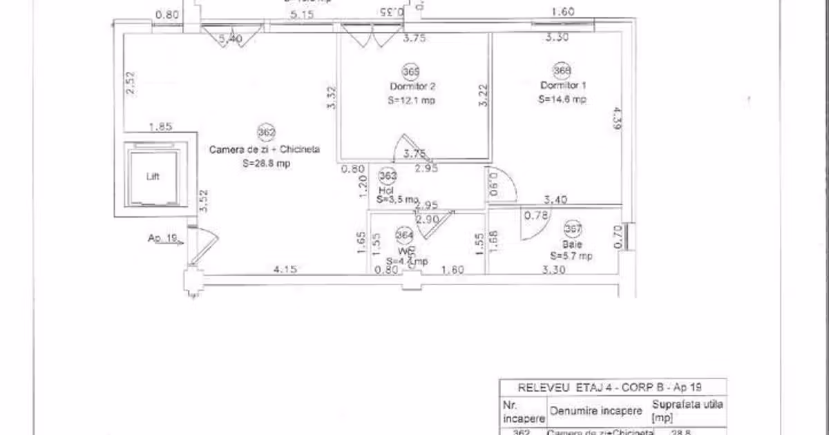 Apartament de vânzare cu 3 camere în zona Aradului, Timișoara