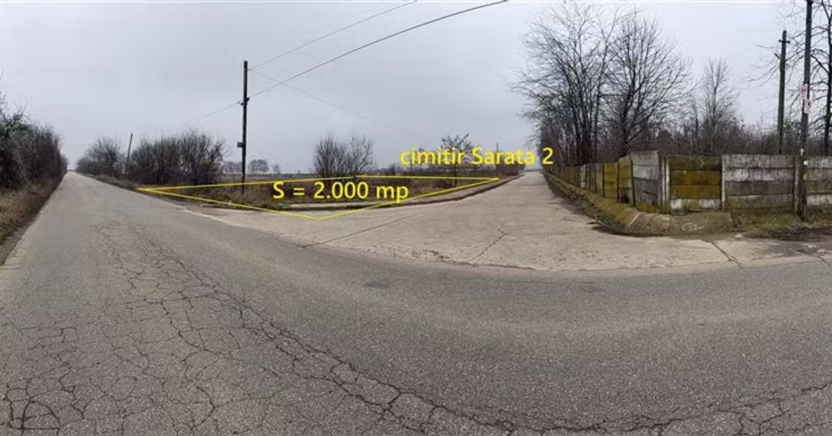 Teren intravilan de vânzare de 2000 mp, în zona Vest, Bacău