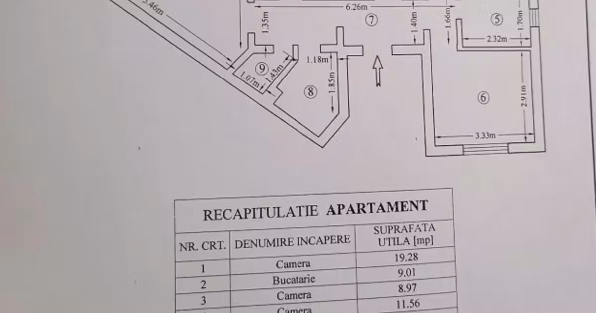 Apartament de vânzare cu 4 camere, mobilat în zona Tătărași, Iași