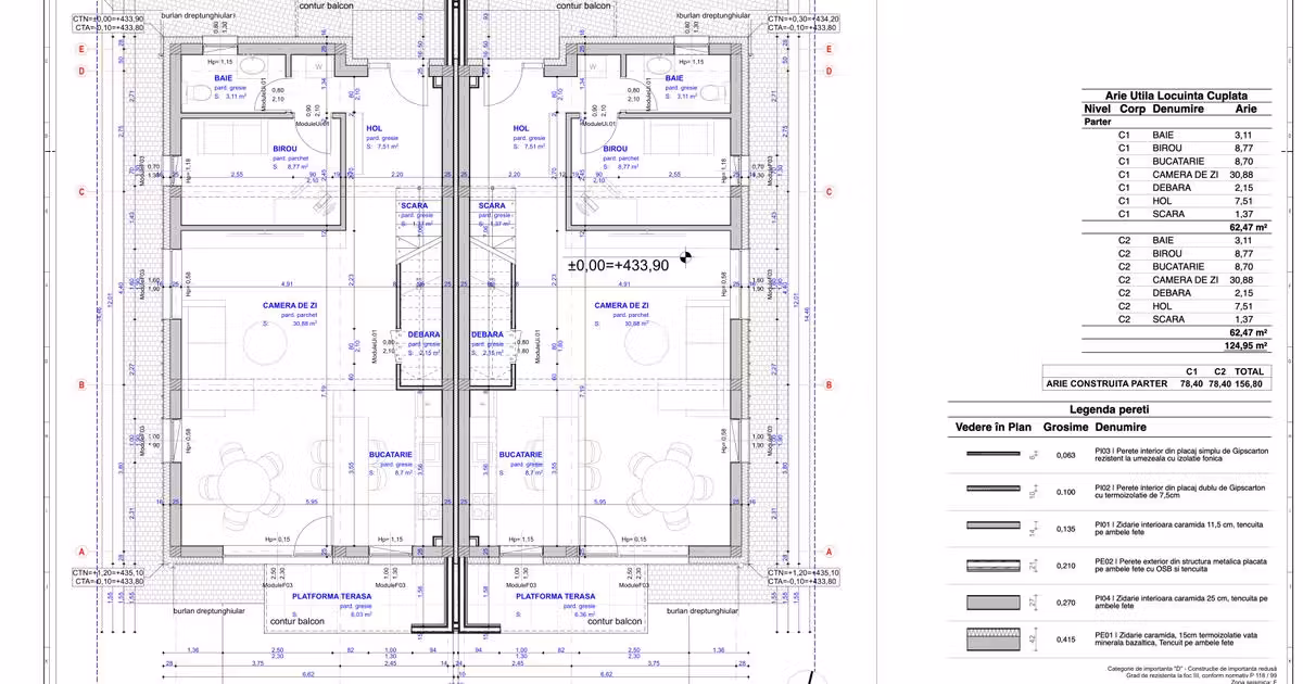 Duplex de vânzare cu 3 camere în Baciu