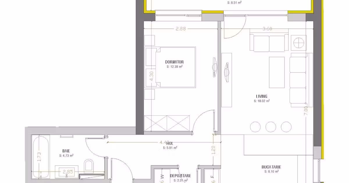 Apartament de vânzare cu 2 camere în zona Astra, Brașov
