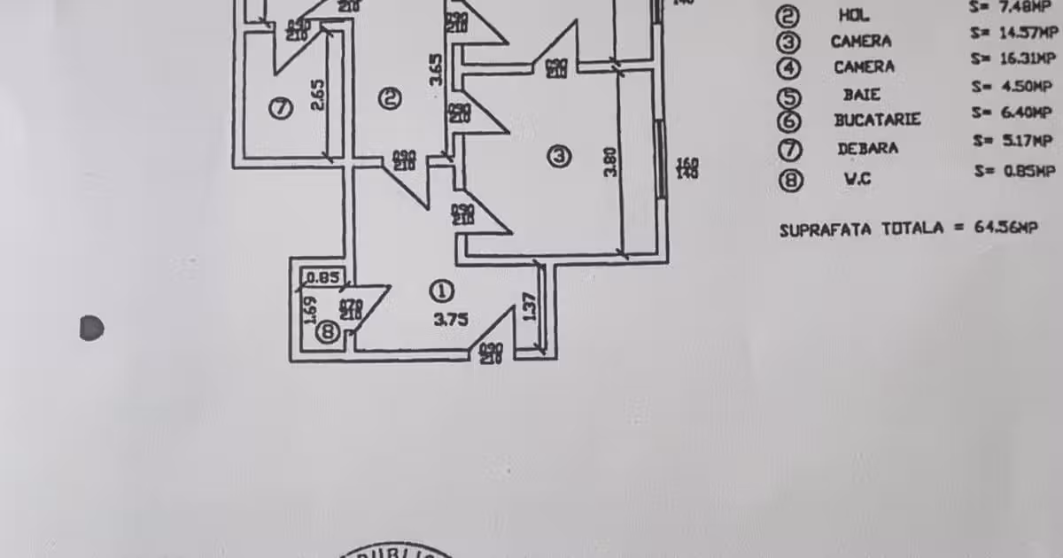 Apartament de vânzare cu 2 camere în zona Știrbei Vodă, Ultracentral