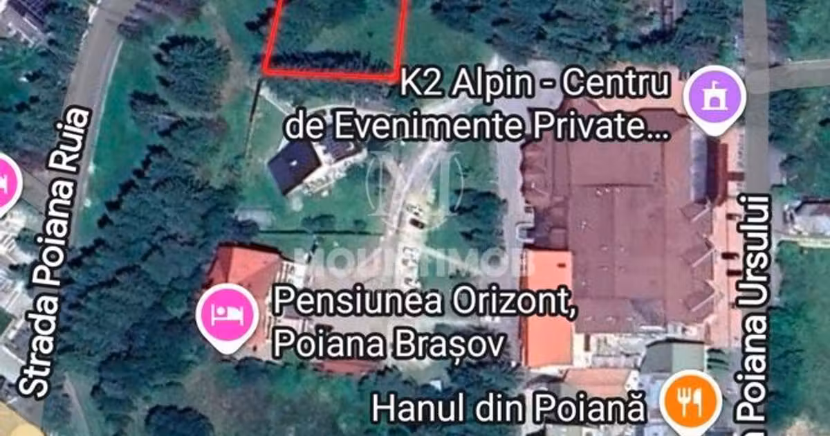 Teren Construcții intravilan de vânzare de 1404 mp, în Poiana Brașov
